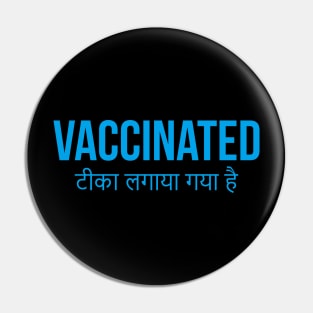 Vaccinated Hindi Pin