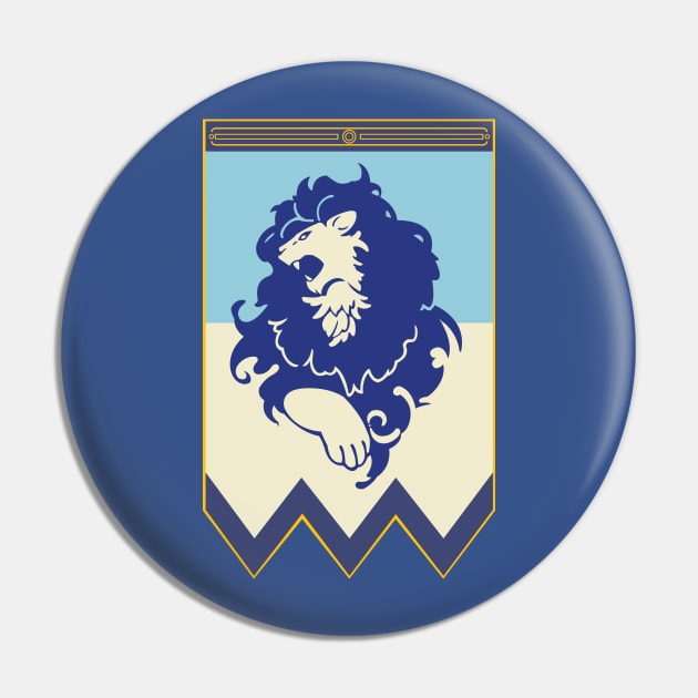 Blue Lions Banner Pin by urufangu