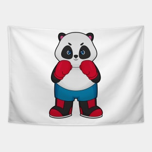 Panda as Boxer with Boxing gloves Tapestry