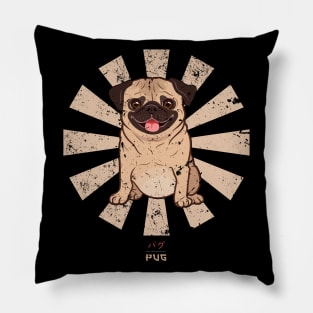 Pug Retro Japanese Pillow