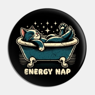 Energy Nap Cat Pin