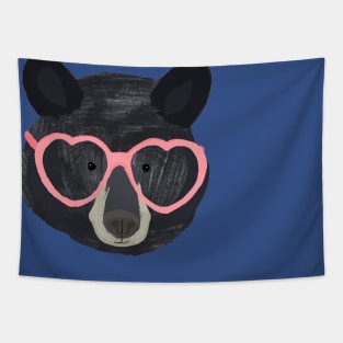 Bear in Glasses Tapestry