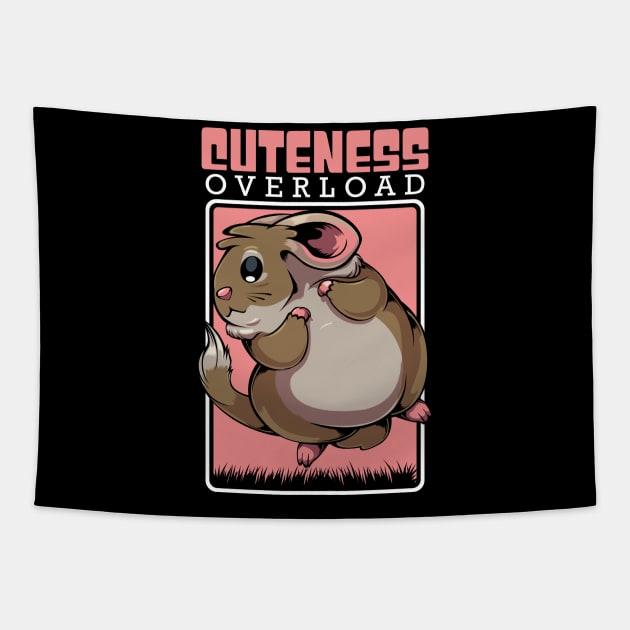 Chinchilla - Cuteness Overload - Cute Kawaii Rodent Tapestry by Lumio Gifts