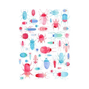 Watercolor Beetles and Bugs T-Shirt