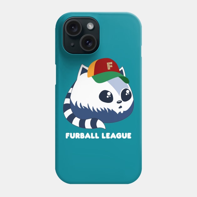 Furball League Fluffy Blue Cat Phone Case by RoeArtwork