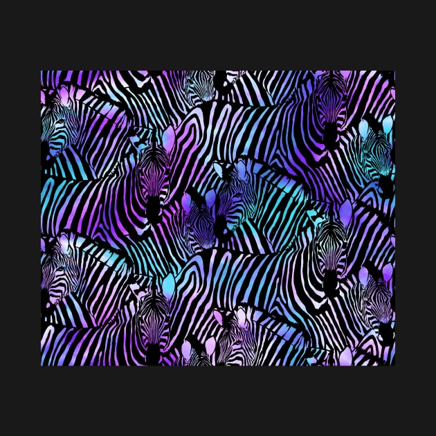 Rainbow Zebra by Carolina Díaz