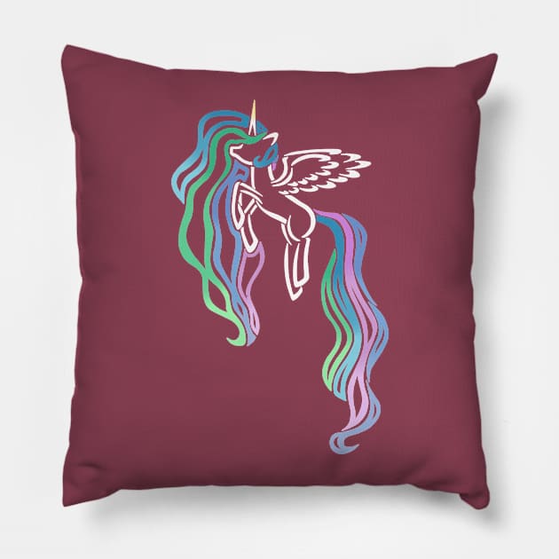 Tribal Pony - Princess Celestia Pillow by Alaina Williams