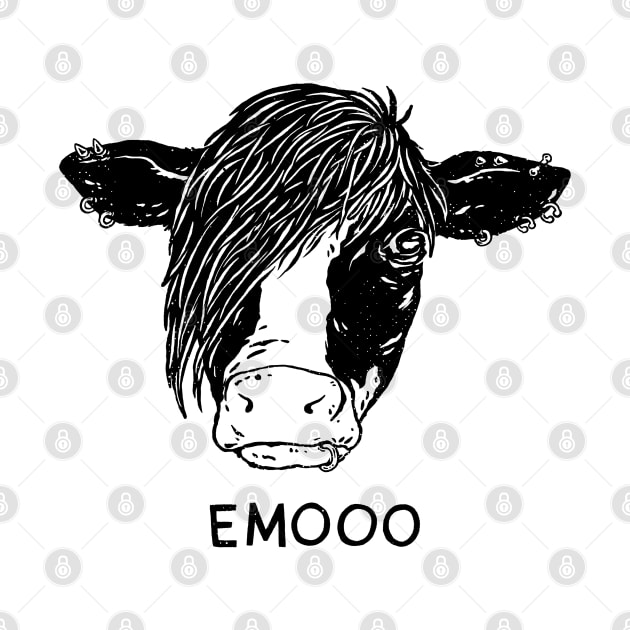 Emo Cow - black version by triagus