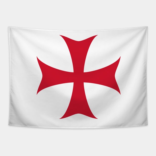 Knights Templar Crusader Cross Flag Tapestry by SolarCross