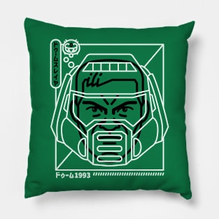 Cyber Helmet Doomslayer Pillow