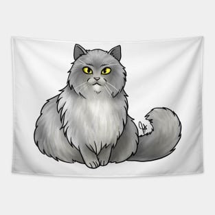 Cat - British Longhair - Gray Tapestry