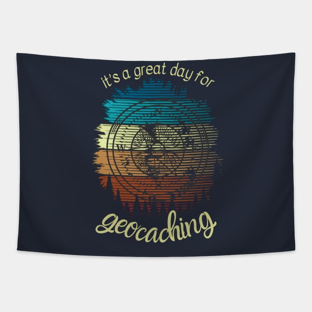 its a great day for geocaching Tapestry by Love My..