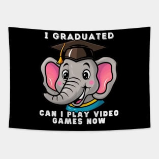 Elephant I Graduated Can I Play Video Games Now Tapestry