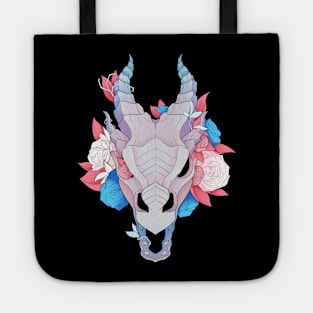 Overgrown Dragon Skull - Trans Tote