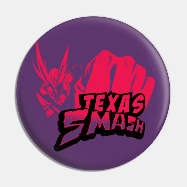 All Might Texas Smash Red My Hero Academia Pin Teepublic