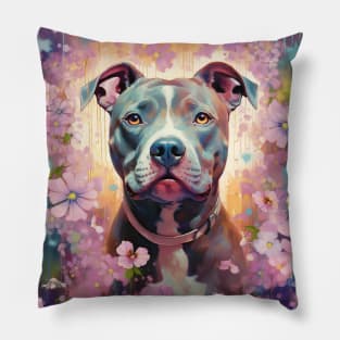 Staffy Painting Pillow