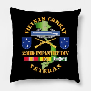 Vietnam Combat Infantry Veteran w 23rd Inf Div SSI V1 Pillow