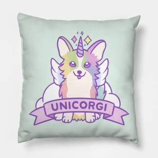 Unicorgi Pillow