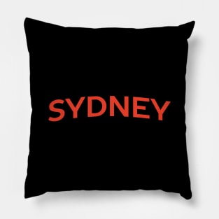 Sydney City Typography Pillow