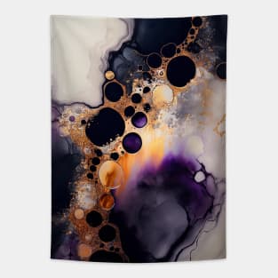 Fashion in Purple - Abstract Alcohol Ink Resin Art Tapestry