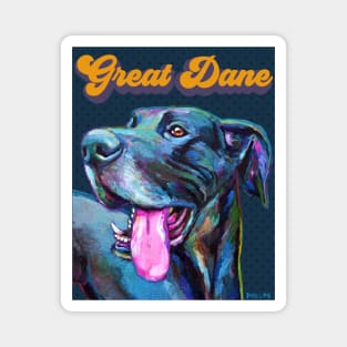 Great Dane Retro by Robert Phelps Magnet