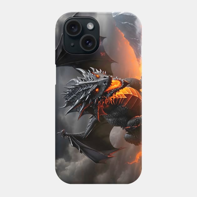 Black Dragon Phone Case by DeVerviers