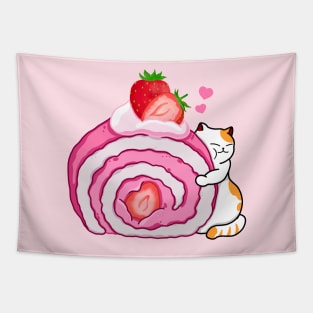 Strawberry Roll Cake Tapestry