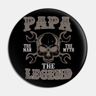 Papa The Man The Myth The Legend - Fathers Day Mens Pin