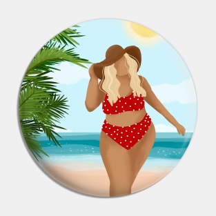 Girl On The Beach 8 Pin