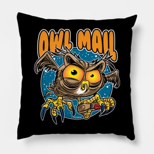 Owl Mail Delivery Pillow