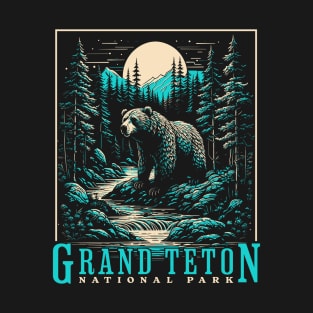 Grand Teton Wyoming US National Park Hiking Mountains T-Shirt