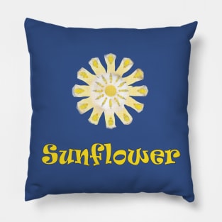 Bright Yellow Sun Flower Mandala Pillow