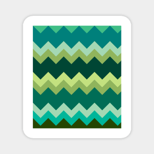 Green Zigzag Pattern Magnet