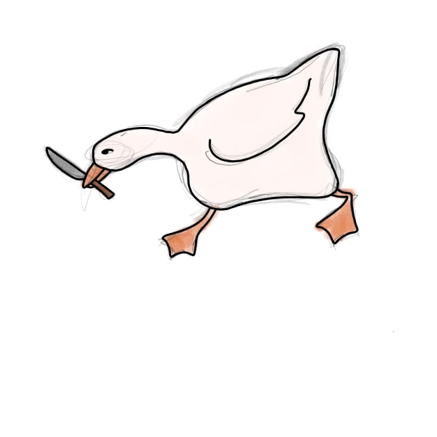 "Goose with a Knife: A Bold Statement for Peace" 1.0 by WhimsyMarket