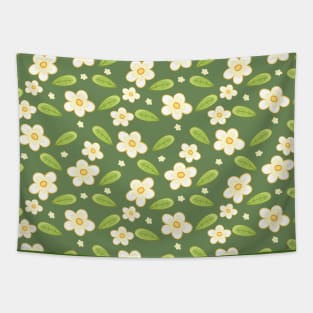 Hand Drawn Spring Flowers Pattern Tapestry