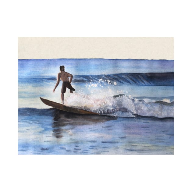 Into the Sunlight Surf-Art Painting by Sandraartist