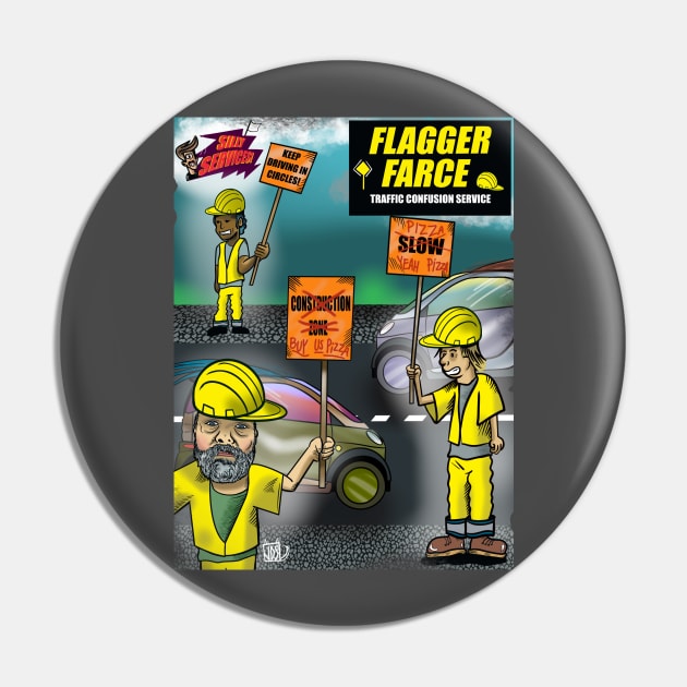 Silly Services 6 "Flagger Farce" Pin by Popoffthepage