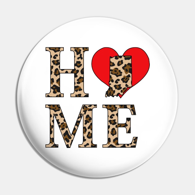 Indiana Home Leopard Print Pin by SunburstGeo