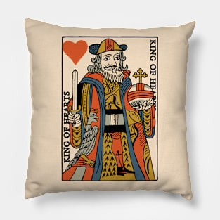 Character of Playing Card King of Hearts Pillow