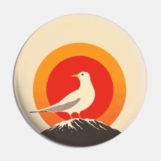 Japanese minimalist majestic seagull poster Pin