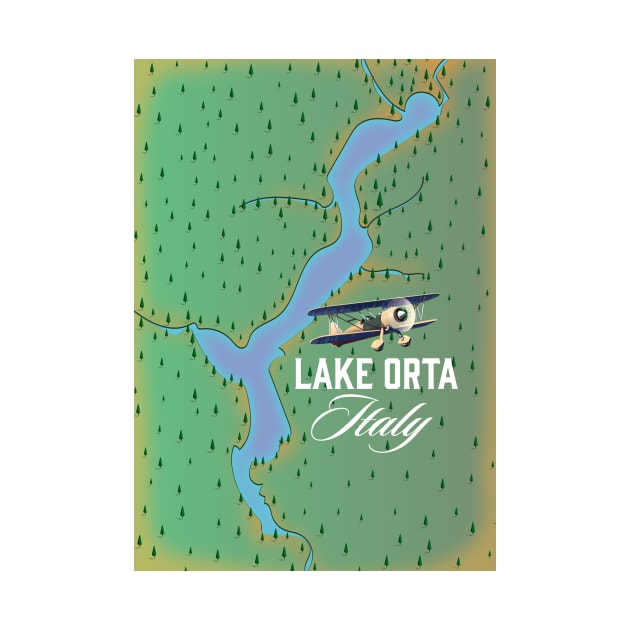 Lake Orta Italy lake map by nickemporium1