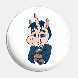 Unicorn Groom Pin