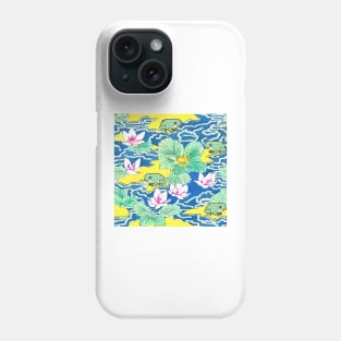 Waterlilies and frog chinoiserie Phone Case