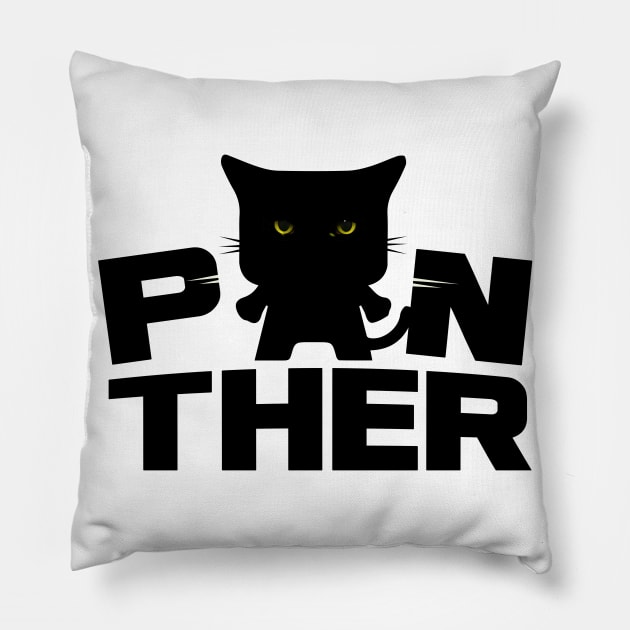 Black Panther Pillow by potch94