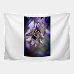 Bee on wisteria Tapestry