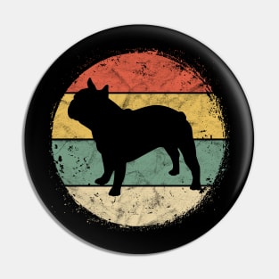 Circular Retro French Bulldog Owner Gift Frenchie Dad Mom Pin