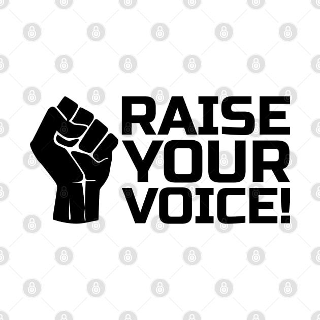 Raise Your Voice with Fist 2 in Black by pASob