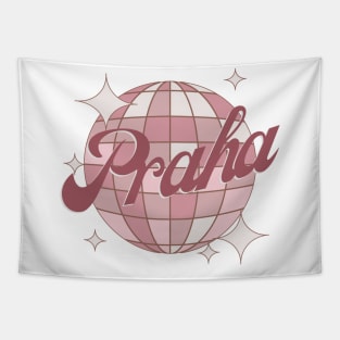 Praha Prague City Czech Republic Retro Vintage Dance Design Tapestry