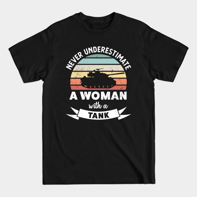 Discover Woman with a Tank Funny Panzer Gift Mom - Tank - T-Shirt