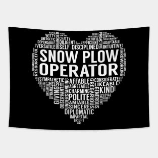 Snow Plow Operator Heart Tapestry